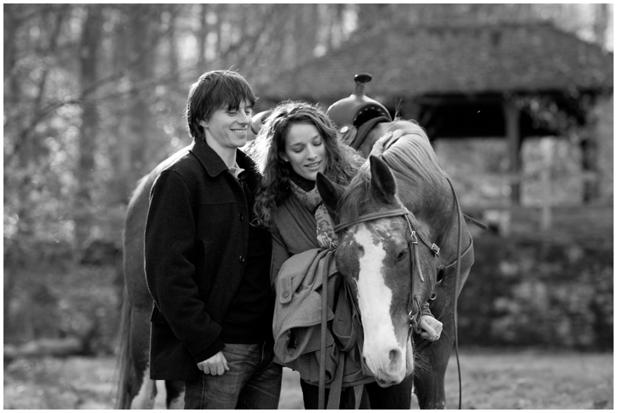 Wissahickon Valley Park Engagement Photographer - Philadelphia Engagement Session with a horse