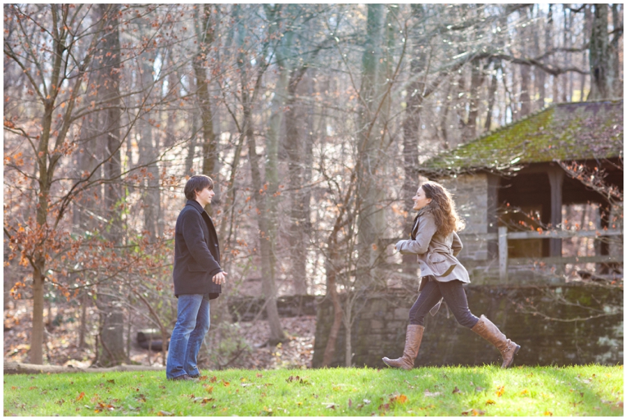 Wissahickon Valley Park Engagement Photographer - Philadelphia Winter Engagement Session