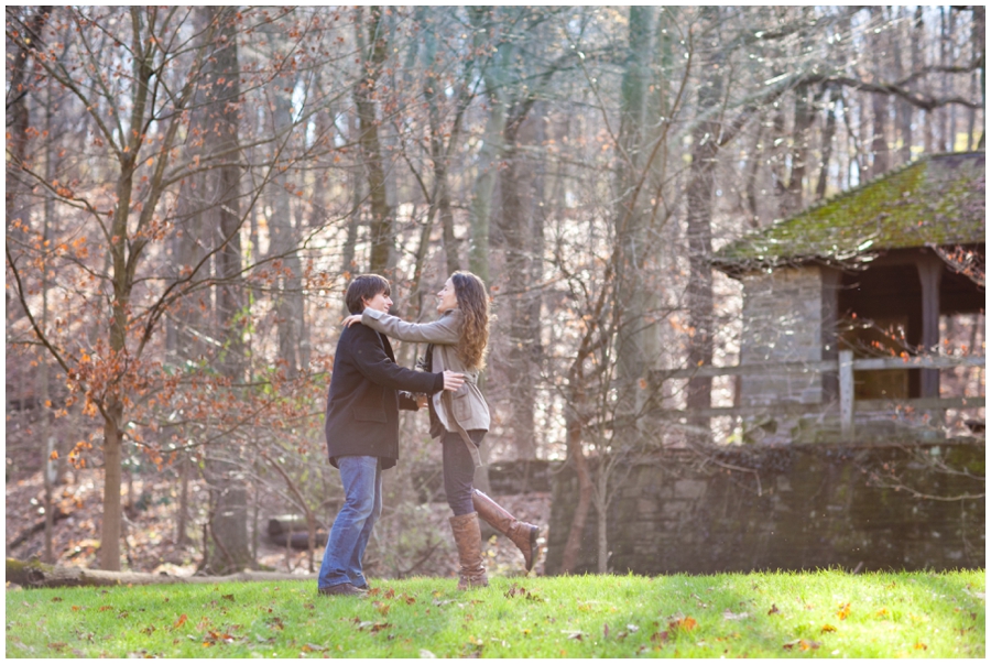 Wissahickon Valley Park Engagement Photographer - Philadelphia Winter Engagement Session