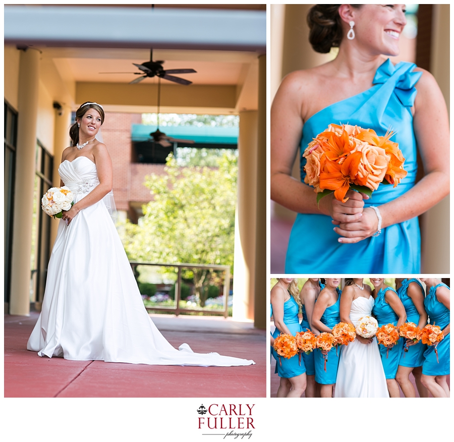 Annapolis Wedding Photographer | Loews Annapolis Wedding Photography | Blue and Orange bridesmaid colors