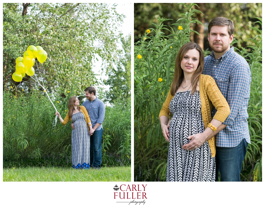 Alexandria Maternity Photographer - Yellow balloon maternity photography