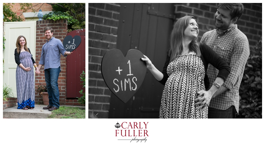 +1 baby photo board - Old Town Alexandria Maternity Photographs