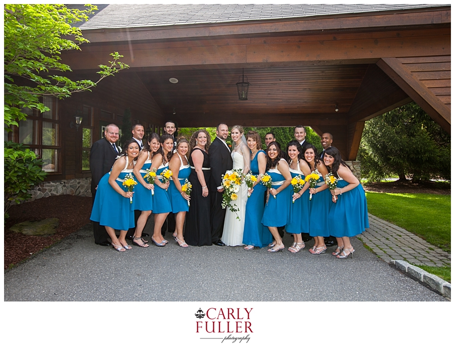 Blue and yellow wedding party | Destination Wedding Photographer