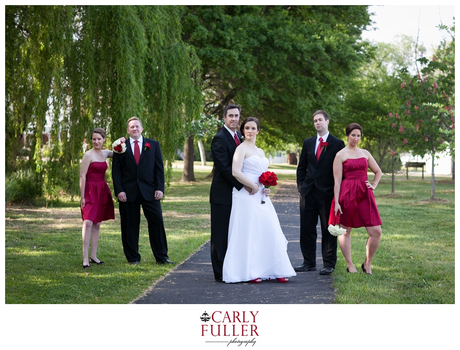 Chestertown Wedding Photographer - Red bridal colors - Eastern Shore Wedding