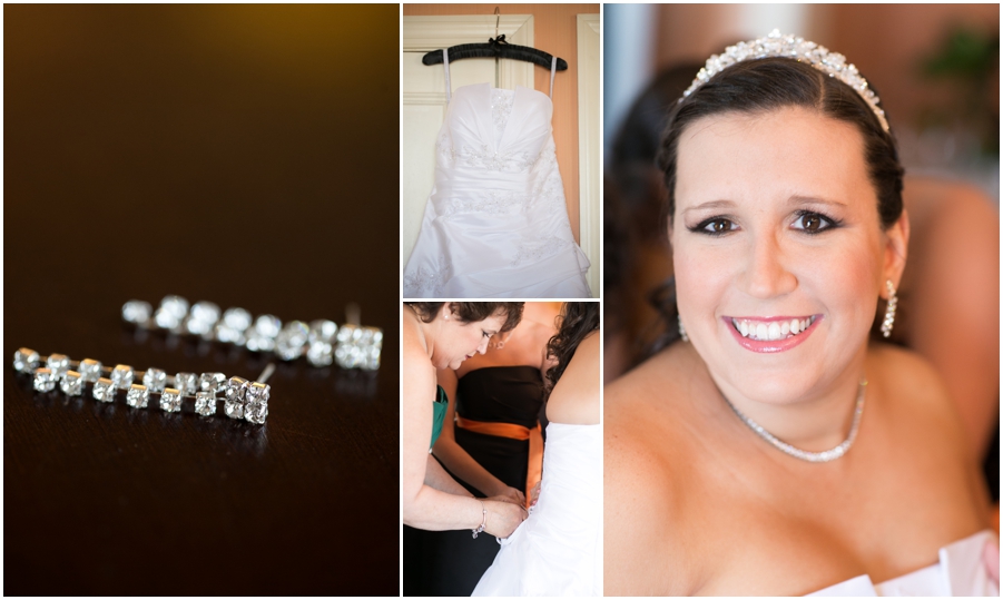 Orioles Ball park Wedding Photographs - Bridal Portrait - Kate Spade bridal bracelet