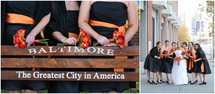 Orioles Ball park Wedding Photographs - Baltimore Bridal Party