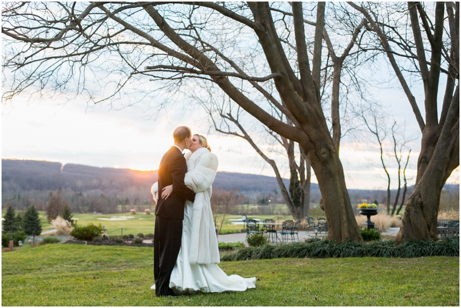 Hayfield Country Club Winter Wedding Photographer - sunset at hayfield country club