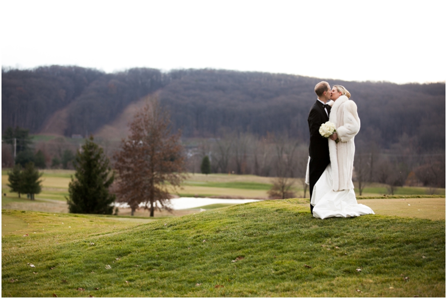 Bridal Portraits - Hayfield Country Club Winter Wedding Photographer