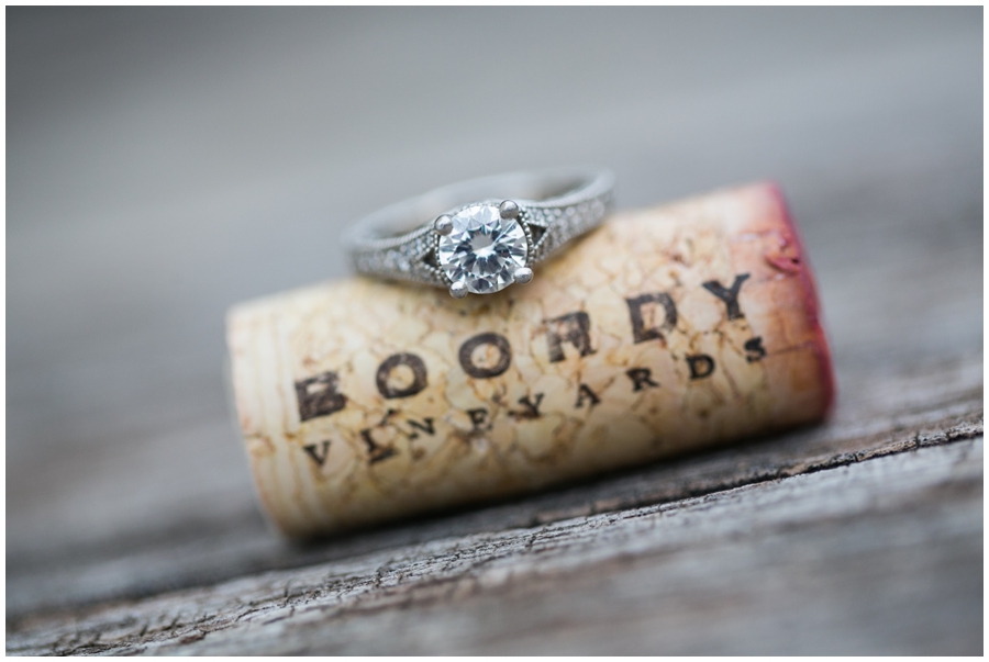 Boordy Vineyard Engagement - ring detail photo - Baltimore Engagement Photographer