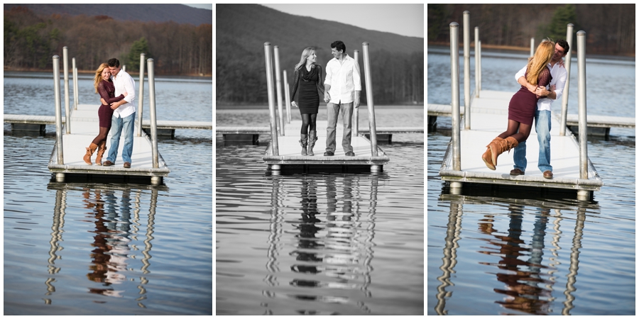 Reflection Engagement Photo - Deep Creek Lake Engagement Photographer - Destination Engagement Session