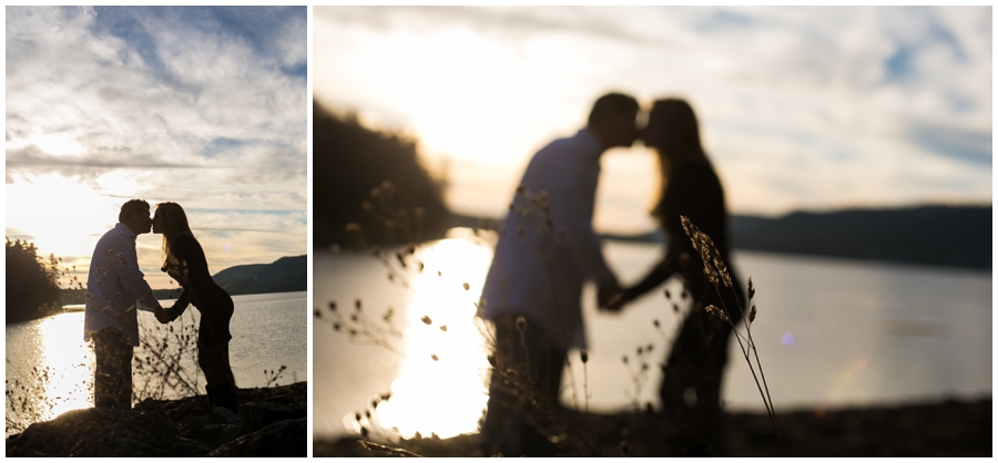 Silhouette Engagement photo - Deep Creek Lake Engagement Photographer - Destination Engagement Session