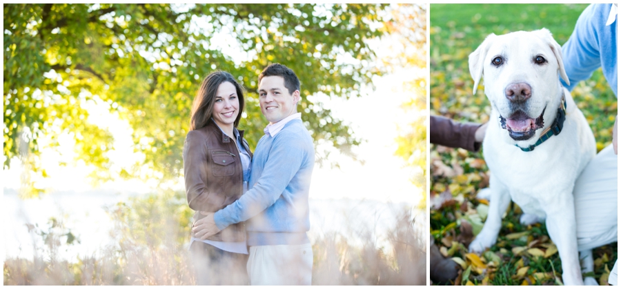 Pup & Engagement Photo - eastern shore engagement - Stevensville Engagement Photographer