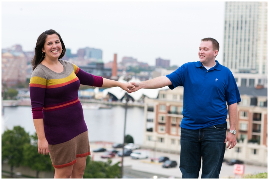 Baltimore Federal Hill Engagement Photos - Baltimore overlook photo - Katey & Frank