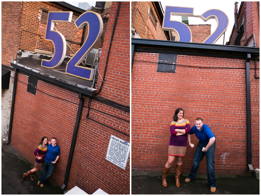 Ravens Engagement Photo - Number 52 Ravens fan - Mothers Bar in Federal Hill