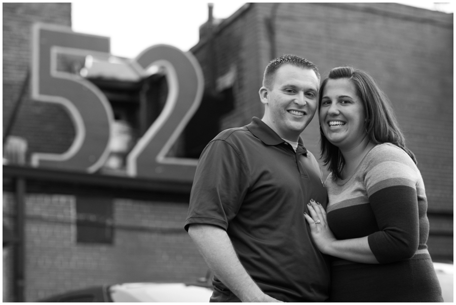 Ravens Engagement Photo - Number 52 Ravens fan - Mothers Bar in Federal Hill