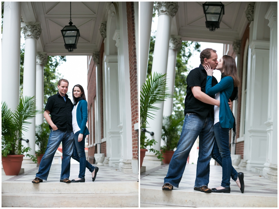 Porch - State House Engagement Photographs - Annapolis MD Engagement Photographer