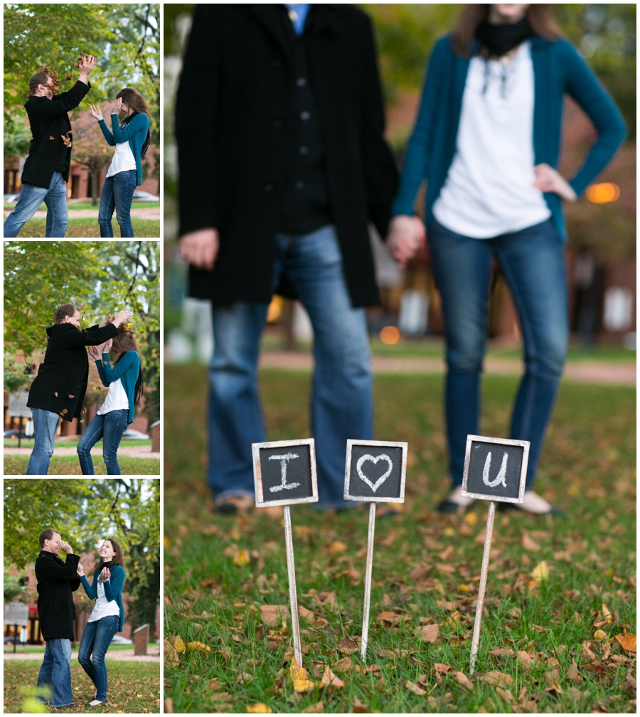 State House Engagement Photographs - Annapolis MD Engagement Photographer - I Love You Prop