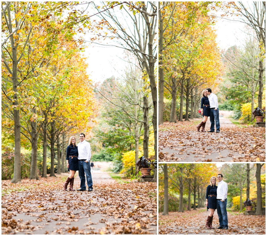 Shallow depth of field engagement photo - Morris Arboretum - Philadelphia PA Engagement Photographer