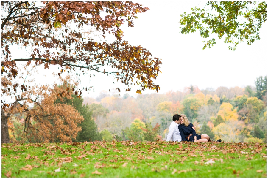 Rolling hills Engagement Photo - Morris Arboretum - Philadelphia PA Engagement Photographer