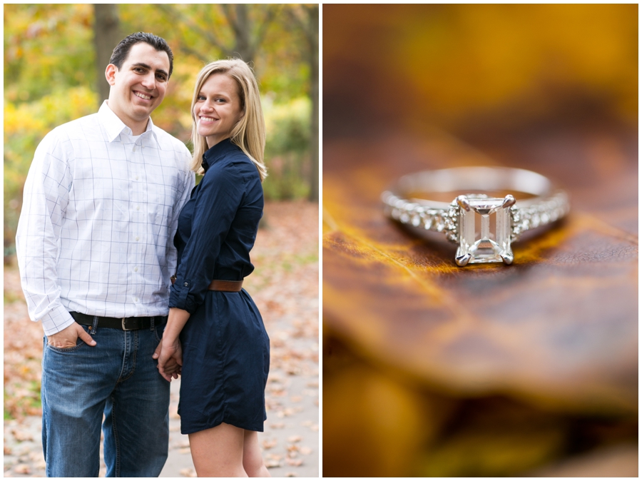 ring detail - Morris Arboretum - Philadelphia PA Engagement Photographer