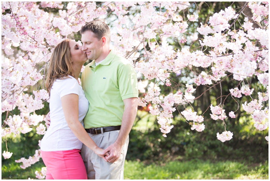 Washington DC Cherry Blossom Engagement Photograph - Franklin Delanor Roosevelt Memorial