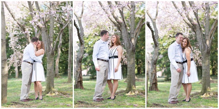 Washington DC Cherry Blossom Engagement Photograph - Franklin Delanor Roosevelt Memorial