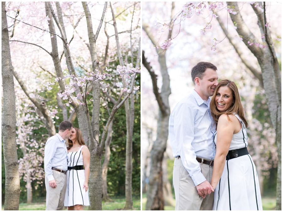 Washington DC Cherry Blossom Engagement Photograph - Franklin Delanor Roosevelt Memorial