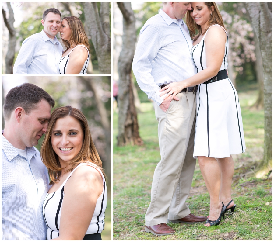 Washington DC Cherry Blossom Engagement Photograph - Franklin Delanor Roosevelt Memorial