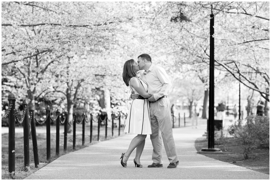 Washington DC Cherry Blossom Engagement Photograph - Franklin Delanor Roosevelt Memorial