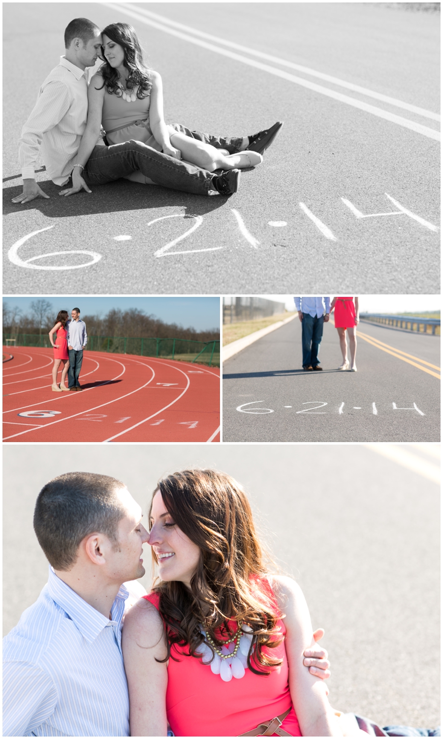 Track Field Mount St Marys Campus Engagement Photography