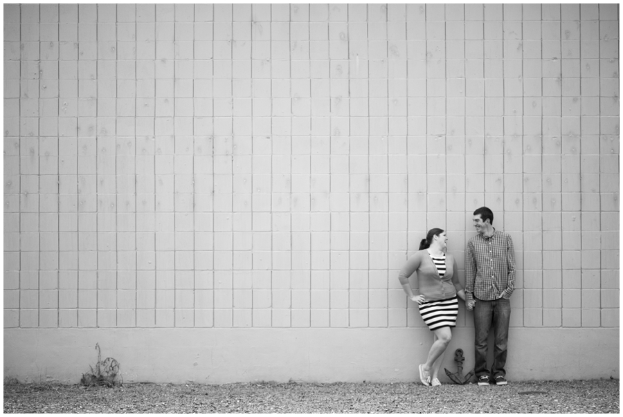 black and white Ocean City Engagement Photographs - OC Maryland Nautical Engagement