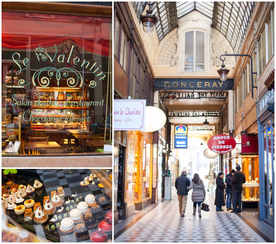 Paris Street Scene - Passageway Art Gallery and pastries - Paris Photograph