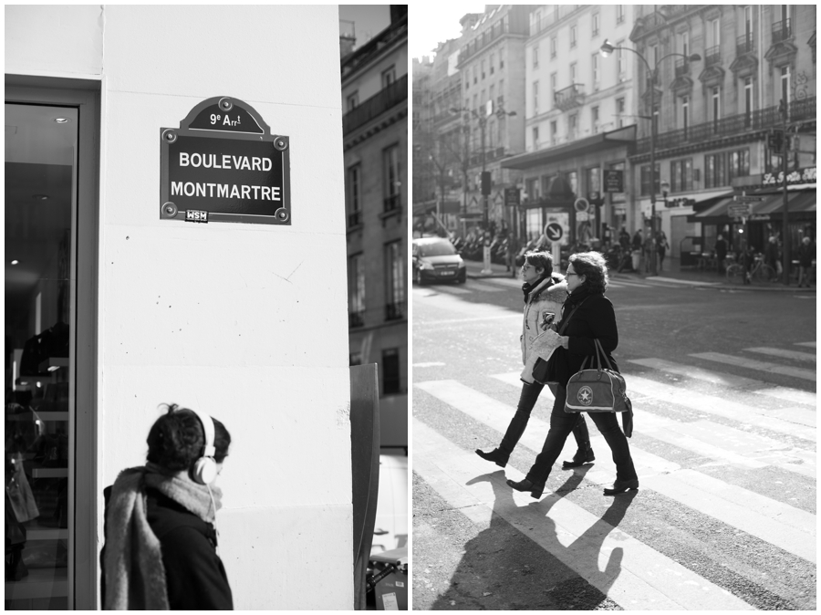 Paris Street Scene - black and white photograph - Paris Photograph