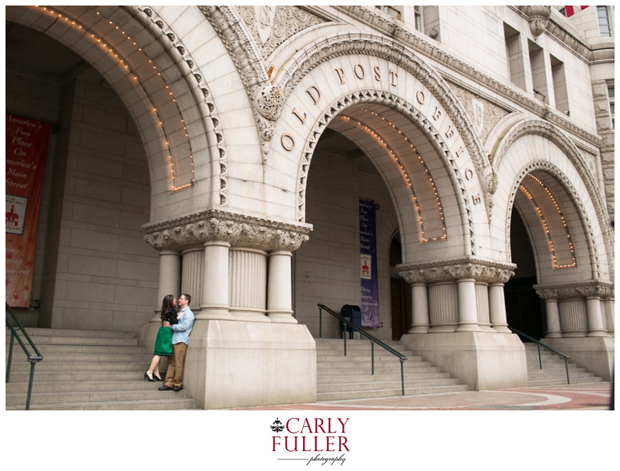 Washington DC Engagement - Love Session at Old Post Office - Archway engagement photo