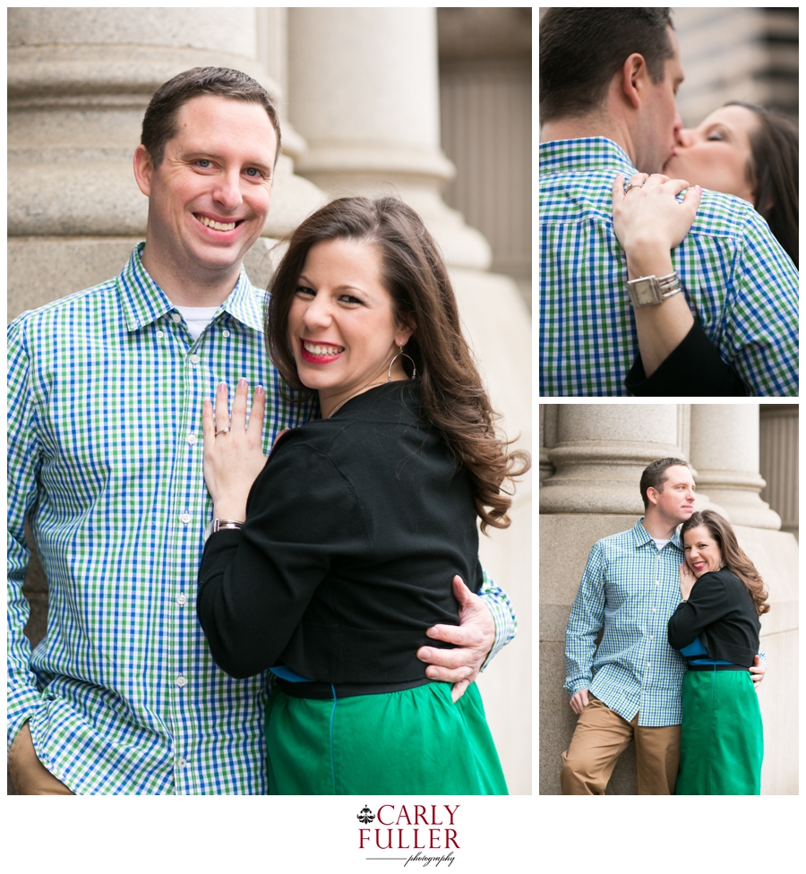 Washington DC Engagement - Love Session at Fogo de Chao - Green Dress