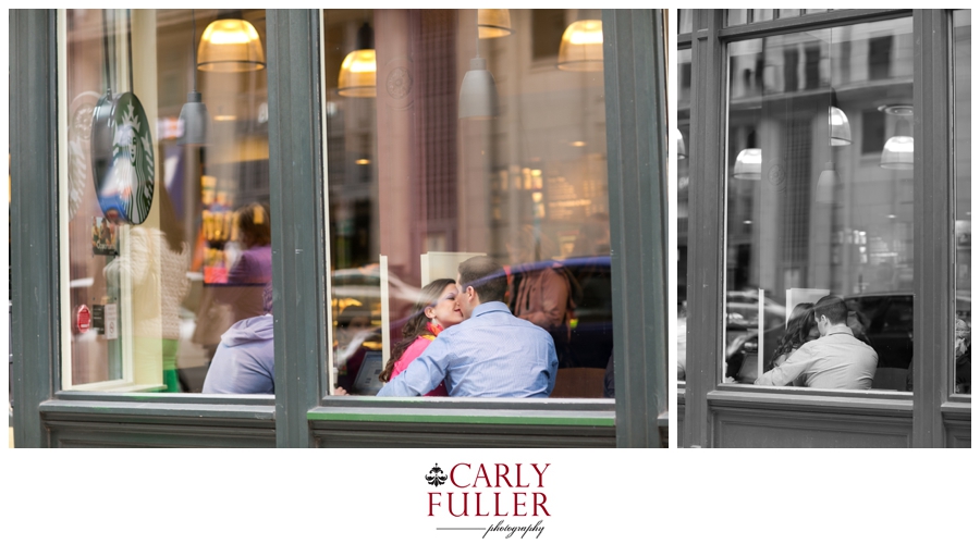 Starbucks Lifestyle Shoot - Pink Sweater - Washington DC Engagement - Love Session