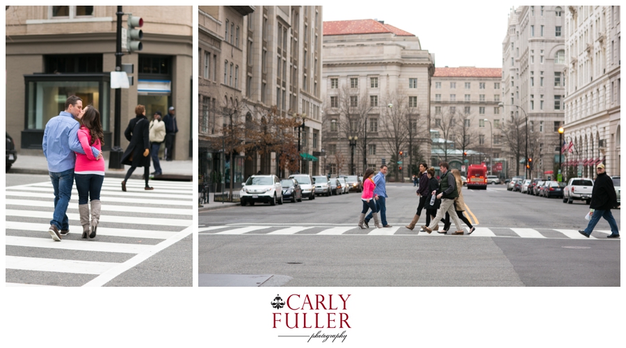 Washington DC Engagement - Love Session - Street Cross Walk photo