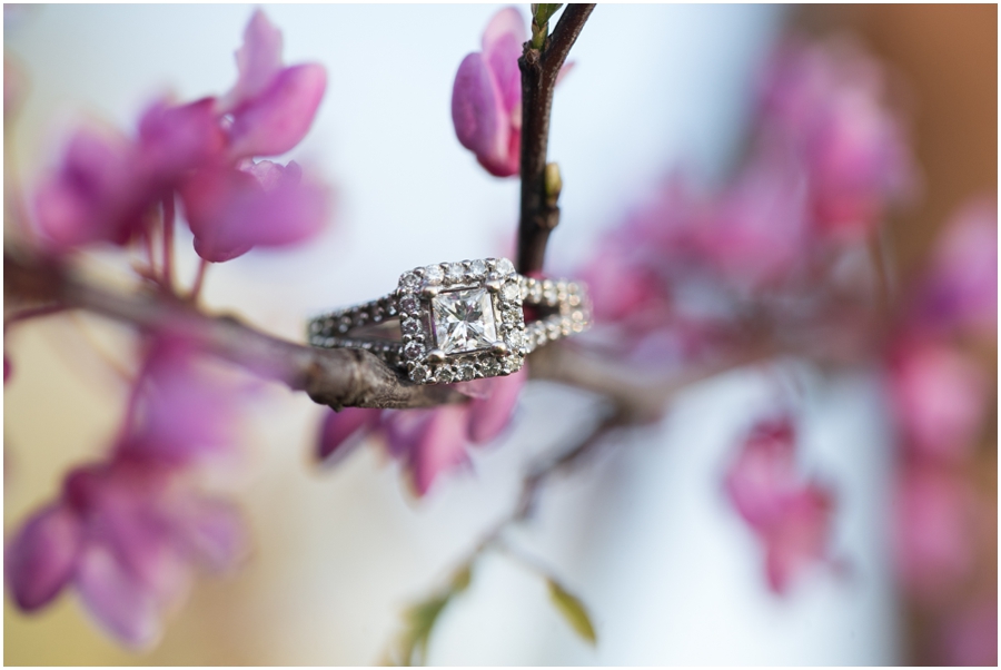 Fort Smallwood Park Engagement Photographer - Spring Engagement Ring Photograph