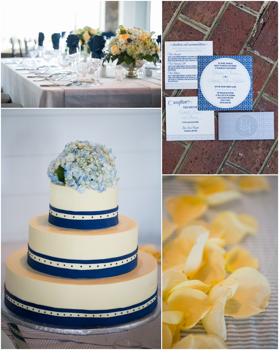 Eastern Shore Wedding Photograph - Silver Swan Bayside Wedding - Blue and Yellow Wedding Colors