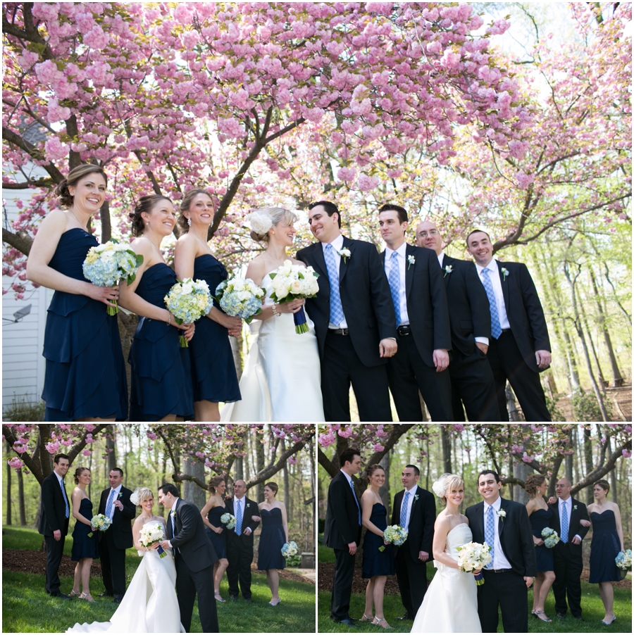 Eastern Shore Wedding Photograph - Seton Parish Wedding Ceremony and Formals - Cherry Blossom Wedding Photograph