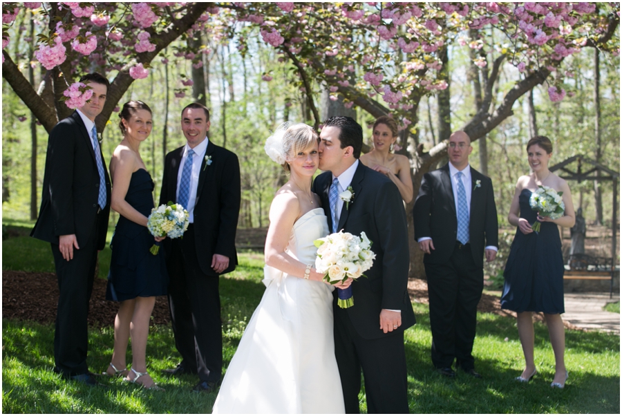 Eastern Shore Wedding Photograph - Seton Parish Wedding Ceremony and Formals - Cherry Blossom Wedding Photograph