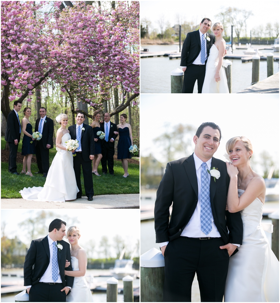 Eastern Shore Wedding Photograph - Seton Parish Wedding Ceremony and Formals - Cherry Blossom Wedding Photograph