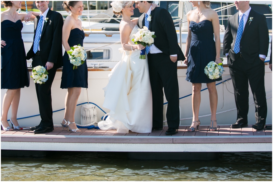 Eastern Shore Wedding Photograph - Silver Swan Bayside Marina Wedding - Dock Wedding party Photo