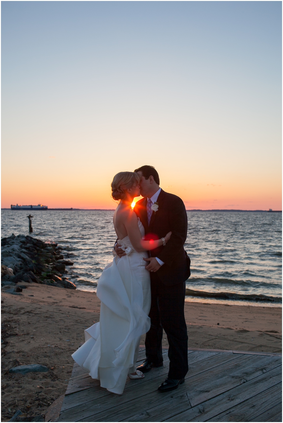 Eastern Shore Wedding Photograph - Silver Swan Bayside Wedding - Chesapeake Bay Waterfront Sunset Wedding Photograph