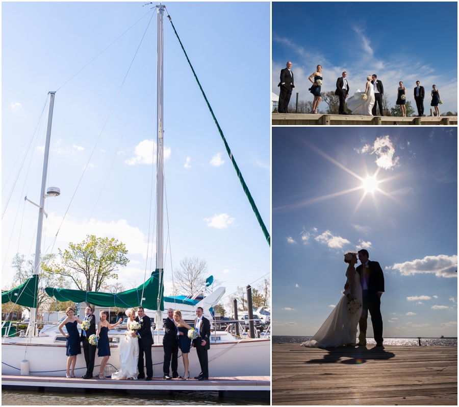 Eastern Shore Wedding Photograph - Silver Swan Bayside Wedding Party - Chesapeake Bay Waterfront Sunset Wedding Photograph