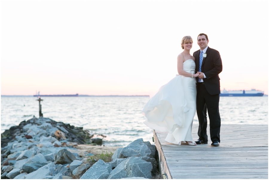 Eastern Shore Wedding Photograph - Silver Swan Bayside Wedding - Chesapeake Bay Waterfront Sunset Wedding Photograph