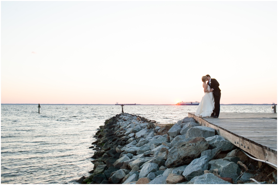 Eastern Shore Wedding Photograph - Silver Swan Bayside Wedding - Chesapeake Bay Waterfront Sunset Wedding Photograph