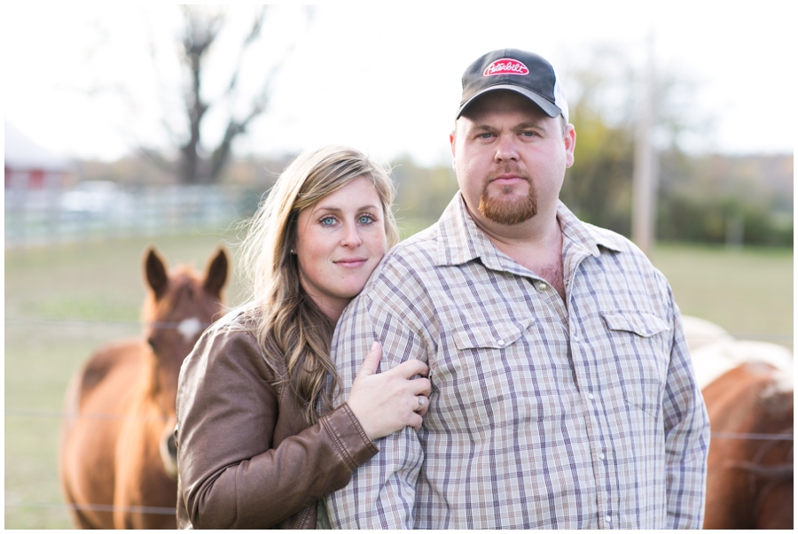 Horses & Farm Engagement Photographs - Fall Engagement Photographer