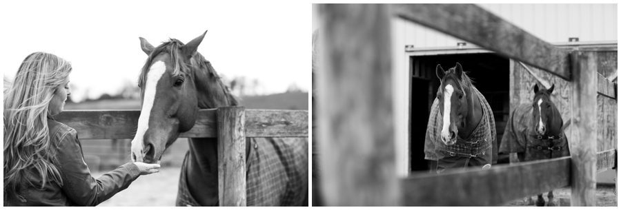 Horses & Farm Engagement Photographs - Fall Engagement Photographer