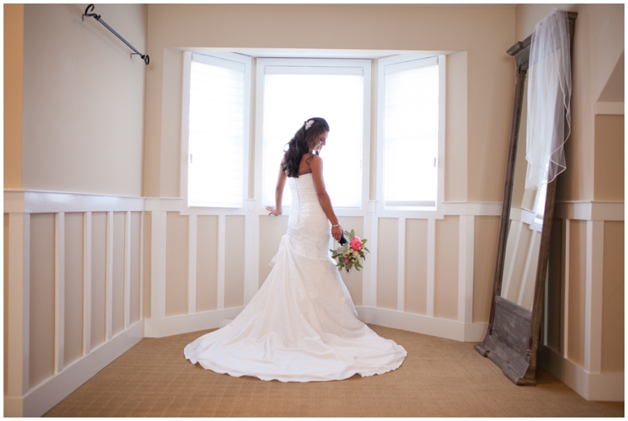 Chesapeake Bay Beach Club Wedding Photographer - Bridals by Elena Wedding dress - Stevensville bridal portrait